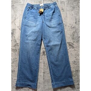 Angels Forever Young Pull On Straight Leg Jeans Women's Size Medium Medium Wash